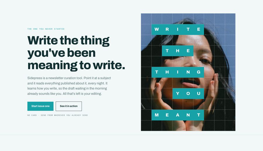 Sidepress direction: The Grid